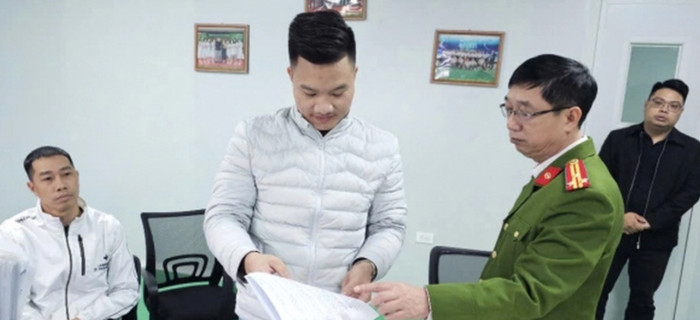 Cơ quan điều tra đã tiến hành làm việc với Nguyễn Thành Luân, Giám đốc Công ty Rance Pharma. Ảnh: Báo Công An Nhân Dân