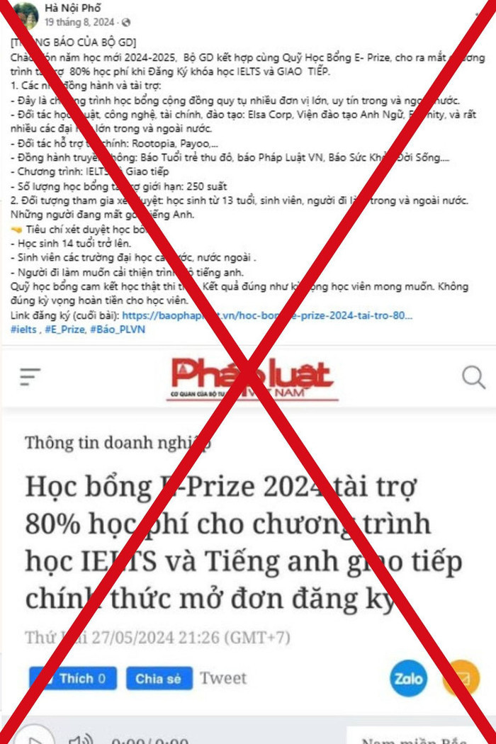 Bộ GD&ĐT cảnh báo thủ đoạn giả mạo học bổng tiếng Anh để lừa đảo Ảnh 2