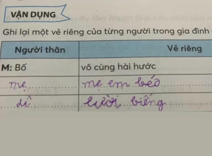 Bài tập của học trò tiểu học khiến dân mạng cười ngất.
