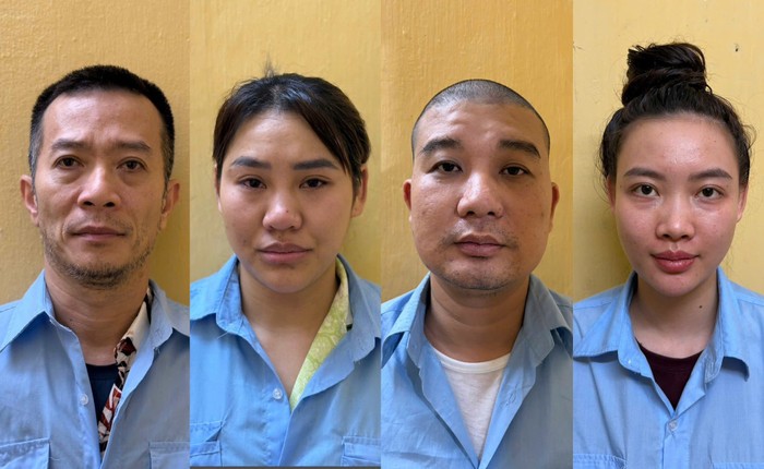 Các đối tượng liên quan đến vụ việc. Ảnh: Công an TP Hà Nội