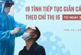 [INFOGRAPHIC] 19 tỉnh thành tiếp tục giãn cách theo Chỉ thị 16 từ ngày 31/8