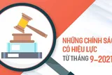 Những chính sách có hiệu lực từ tháng 9-2021