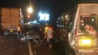 9 ô tô tông liên hoàn trên cao tốc Long Thành - Dầu Giây, nhiều người bị thương