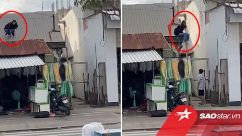 Gái xinh vượt nóc nhà như phim hành động, 'trốn đi chơi' với bạn trai gặp ngay 'bà hàng xóm' quay clip