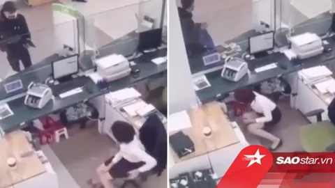 Clip toàn cảnh vụ cướp ngân hàng bằng vật nghi súng, vô cùng manh động ở Hải Phòng
