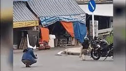 Cặp đôi biker đang quay clip sống ảo, cướp đi qua "xin nhẹ" cái điện thoại