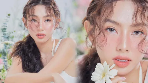 Thùy Tiên khiến dân tình 'lạc lối' với bộ ảnh mừng Xuân: Trong veo, ngọt ngào như nàng thơ