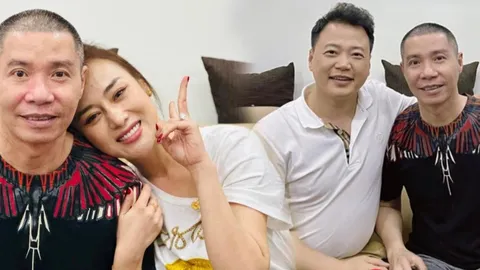 Diễn viên Phương Oanh và Shark Bình đến thăm NSND Công Lý, trang phục bất ngờ trở thành tâm điểm chú ý