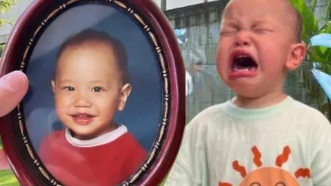 Leon giống ba Kim hồi nhỏ như 2 giọt nước khiến Hà Hồ cũng phải giật mình