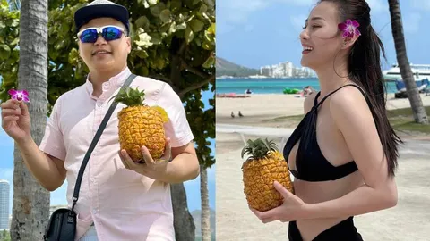 Phương Oanh - Shark Bình vi vu trời Tây, nhìn 1 điểm chuẩn vợ chồng son