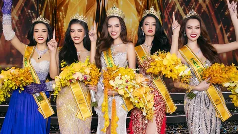 Tân hoa hậu Miss Grand Vietnam 2023 nhận 'bão' khen ngợi từ dàn sao Việt