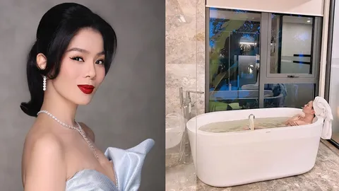 Lệ Quyên khoe ảnh ngâm mình trong bồn tắm, dân tình nhìn chăm chăm vào một điểm
