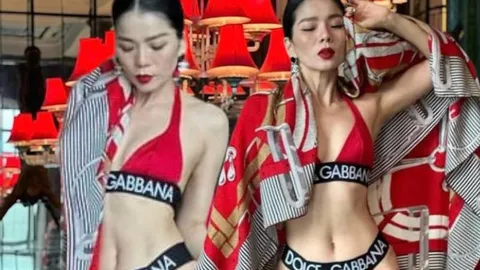 Lệ Quyên diện bikini nhỏ xíu, phô diễn ba vòng nóng bỏng đến nhức mắt
