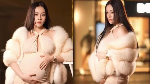 Phương Oanh ôm bụng bầu chụp ảnh, thân hình thon thả càng nhìn càng mê mẩn