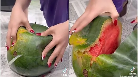 Mua dưa hấu về để trên bàn thờ ngày Tết, người phụ nữ phát hiện dấu hiệu bất thường sau 1 ngày
