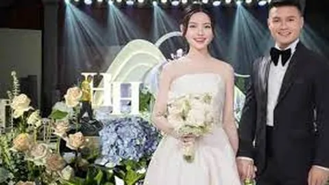 Không gian tiệc cưới như 'vườn địa đàng' của Quang Hải - Chu Thanh Huyền