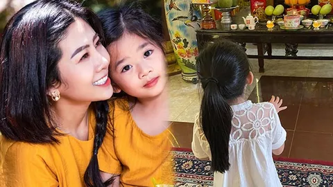 Con gái Mai Phương đi viếng mẹ, lời khấn nguyện khiến ai nghe cũng xúc động