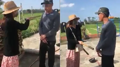 Clip: Bị sàm sỡ nhiều lần, cô gái cầm gậy đánh gã biến thái tới mức hắn phải quỳ gối xin tha