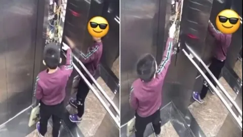 Clip: Phá tung bảng điều khiển thang máy, hành động sau đó của cậu bé càng lạnh gáy hơn