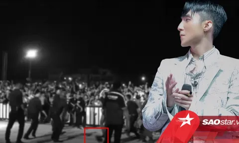 Sơn Tùng bất ngờ bị khán giả ném đồ vật lạ trong lúc đang xuống khán đài giao lưu cùng fan