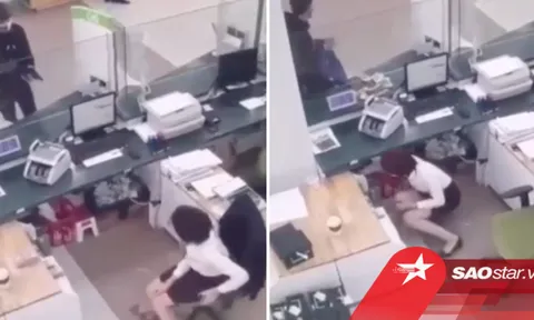 Clip toàn cảnh vụ cướp ngân hàng bằng vật nghi súng, vô cùng manh động ở Hải Phòng