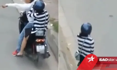 Clip: Cô gái quỳ gối xuống đường sau cái chỉ tay của bạn trai, cảnh tượng nhìn mà xót xa