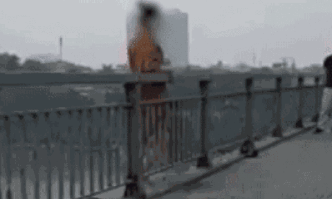 Cô gái trẻ đứng vắt vẻo trên thành cầu định tự tử, người dân khuyên can 1 câu nghe mà xót xa