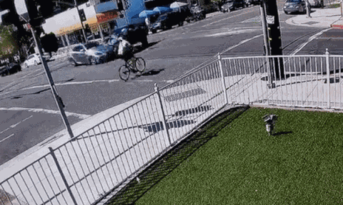 Clip: Thót tim giây phút xe đạp 'lách khe hẹp của tử thần' khi suýt nát bét vì 2 ô tô đâm nhau