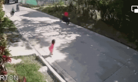 Clip: Bé gái bất ngờ chạy sang đường, chỉ vài giây sau nhận cái kết ám ảnh
