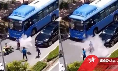 Vác bình chữa cháy đi đánh nhau, phun trắng xoá và cái kết 'gió đổi chiều', cả phố ngoái nhìn