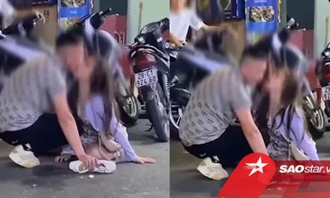 Clip: Xôn xao cô gái 'say quắc cần câu' ngồi hôn bạn trai giữa phố Tạ Hiện khiến nhiều người ái ngại