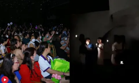 Xúc động khoảnh khắc các con nuôi của Phi Nhung hát trong bóng tối, khán giả đồng thanh hòa ca