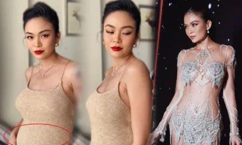 Netizen đặt nghi vấn Mâu Thuỷ mang thai vì lộ bụng to sau khi nhận lời cầu hôn bạn trai