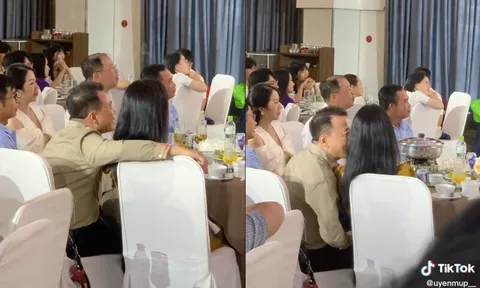 Thêm khoảnh khắc shark Bình tình tứ bên Phương Oanh suốt buổi tiệc, giới thiệu bạn gái trong sự hò reo