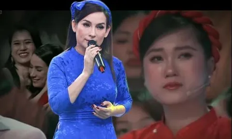 Lâm Vỹ Dạ bật khóc khi thấy cố ca sĩ Phi Nhung xuất hiện trên sân khấu
