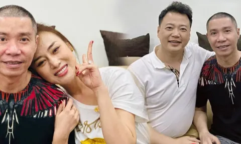 Diễn viên Phương Oanh và Shark Bình đến thăm NSND Công Lý, trang phục bất ngờ trở thành tâm điểm chú ý