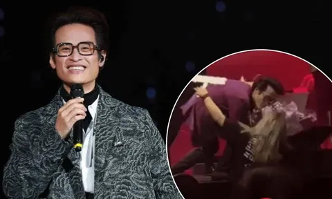 Không phải Mỹ Tâm, Hà Anh Tuấn bất ngờ hôn má một cô gái trước hàng trăm khán giả