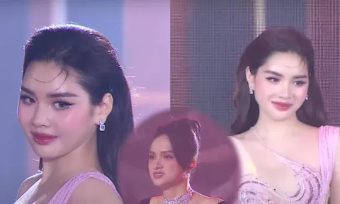 Biểu cảm gây chú ý của Hương Giang khi nhìn thí sinh từng 'nói xấu' mình trình diễn