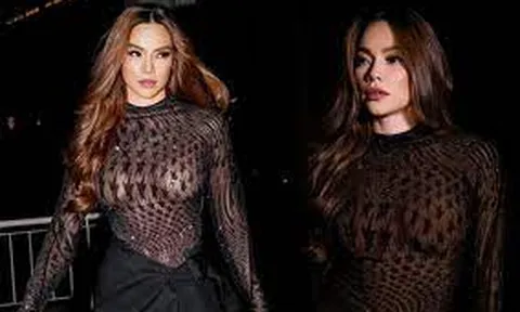 Đỏ mặt với bộ cánh mỏng tang như 'lá lúa', lộ cả cặp tuyết lê ngồn ngộn của Hồ Ngọc Hà