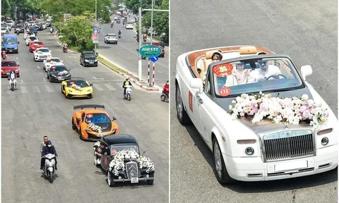 Dàn siêu xe hơn 200 tỷ đồng xuất hiện tại đám cưới gây sốt MXH, choáng hơn khi biết danh tính chú rể
