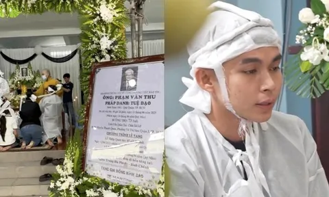Không khí tang lễ bố Jun Phạm, nam ca sĩ lộ diện tiều tuỵ gây xót xa
