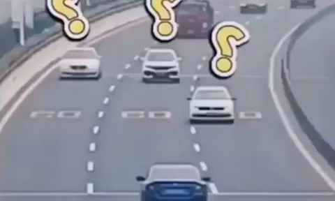 Clip: Nữ tài xế đi ngược chiều cao tốc như chỗ không người