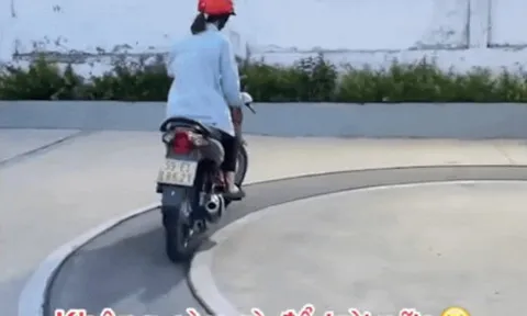 Clip: Cô gái đi chưa hết nửa vòng số 8 đã bị đánh trượt