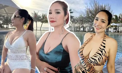 Body chuẩn cùng gu thời trang sexy của 'bà mối' Cát Tường tuổi 46