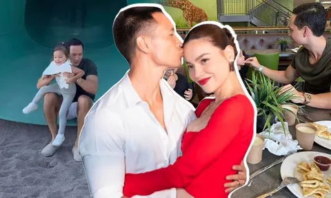 Kim Lý chăm con chu đáo, nhập vai 'bố bỉm' khi vắng bóng Hồ Ngọc Hà