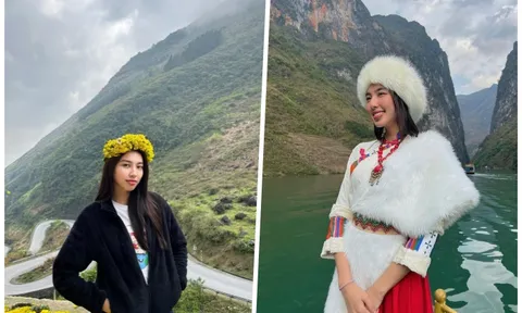 Thùy Tiên bị té xuống vực trong chuyến đi Hà Giang khiến dân tình thót tim