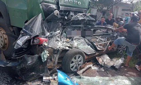 Hiện trường thảm khốc vụ tai nạn liên hoàn khiến 3 thành viên CLB HAGL tử vong