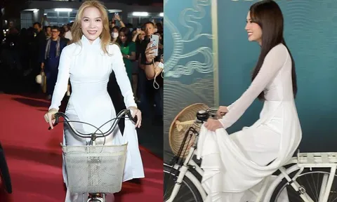 Bắt chước Mỹ Tâm đạp xe lên thảm đỏ, Hoa hậu Mai Phương nhận cái kết 'đắng'