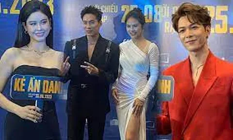 Trường Giang, Anh Tú và dàn sao đổ bộ thảm đỏ Kẻ Ẩn Danh của Kiều Minh Tuấn