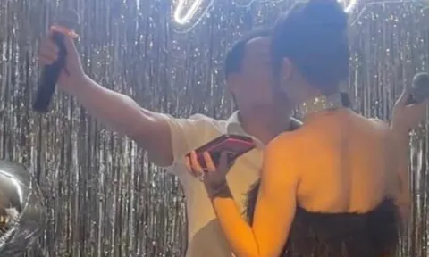 Shark Bình quẩy cực sung trong sinh nhật vợ, khóa môi Phương Oanh tình tứ